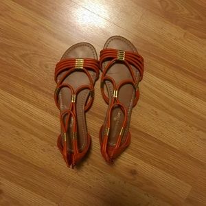 Strappy Orange Sandals